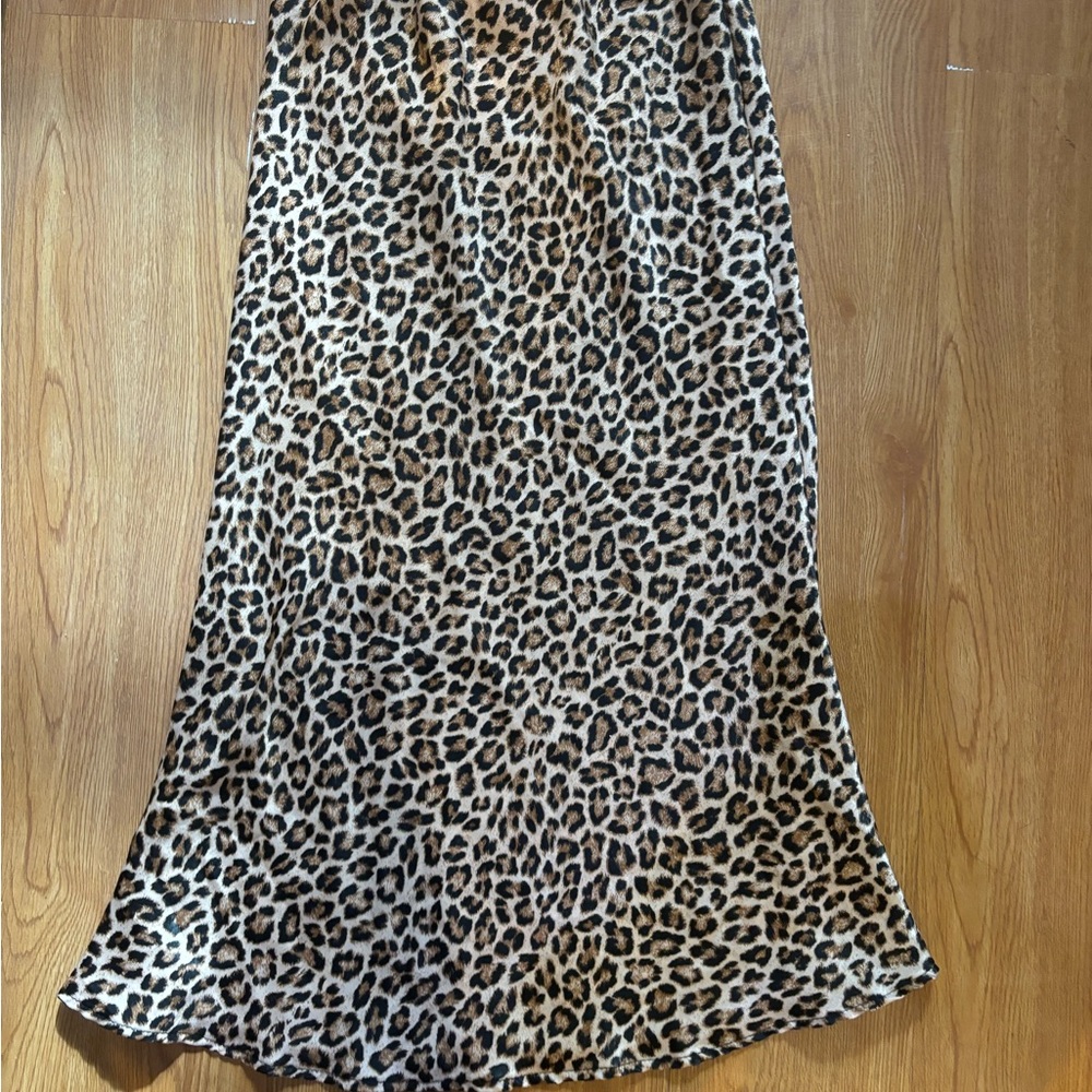 Rolla Coster Black and Tan Maxi Slip Skirt for Night Out